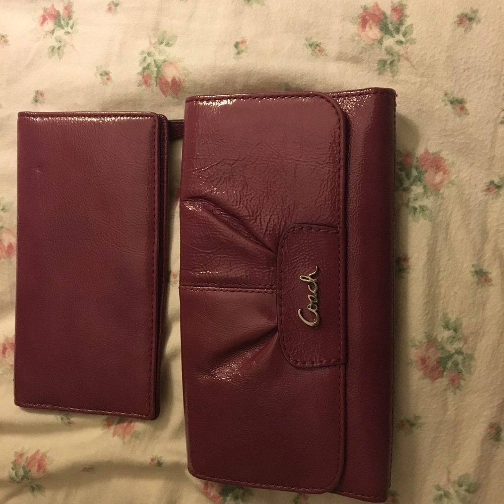 Coach wallet with checkbook cover